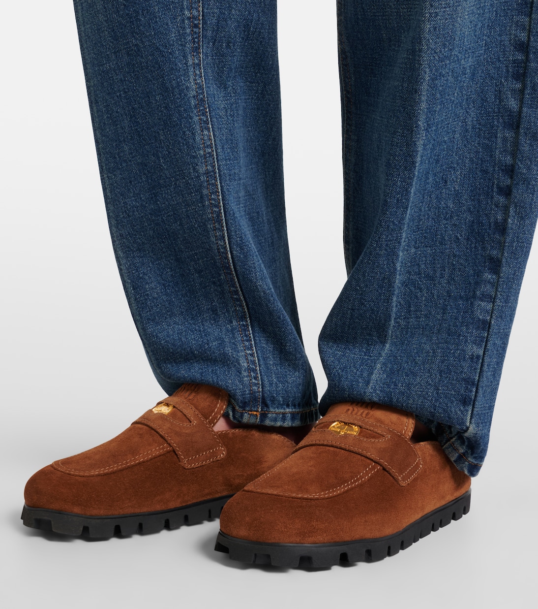 Slippers Oliva aus Veloursleder | Miu Miu