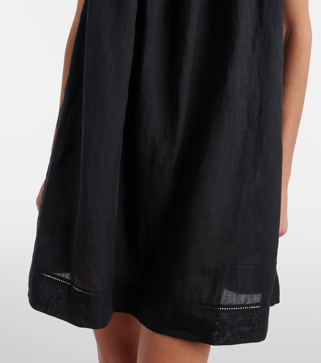 Almadia lace-trimmed ramie minidress | Dôen