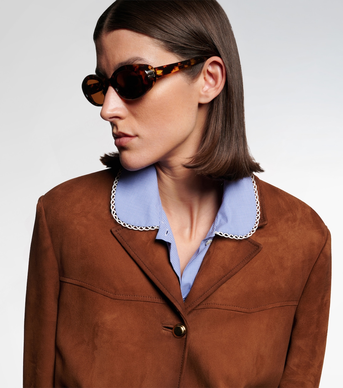 Logo oval sunglasses | Miu Miu