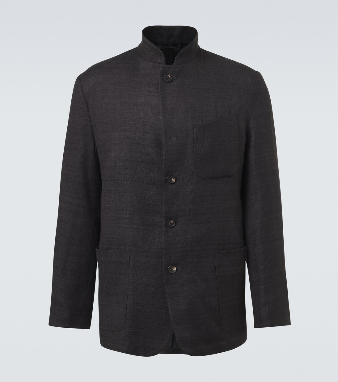 Nehru silk jacket | Saman Amel