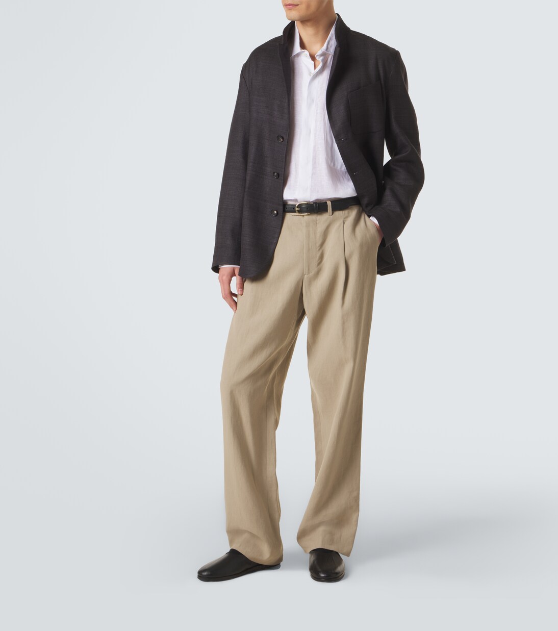 Nehru silk jacket | Saman Amel