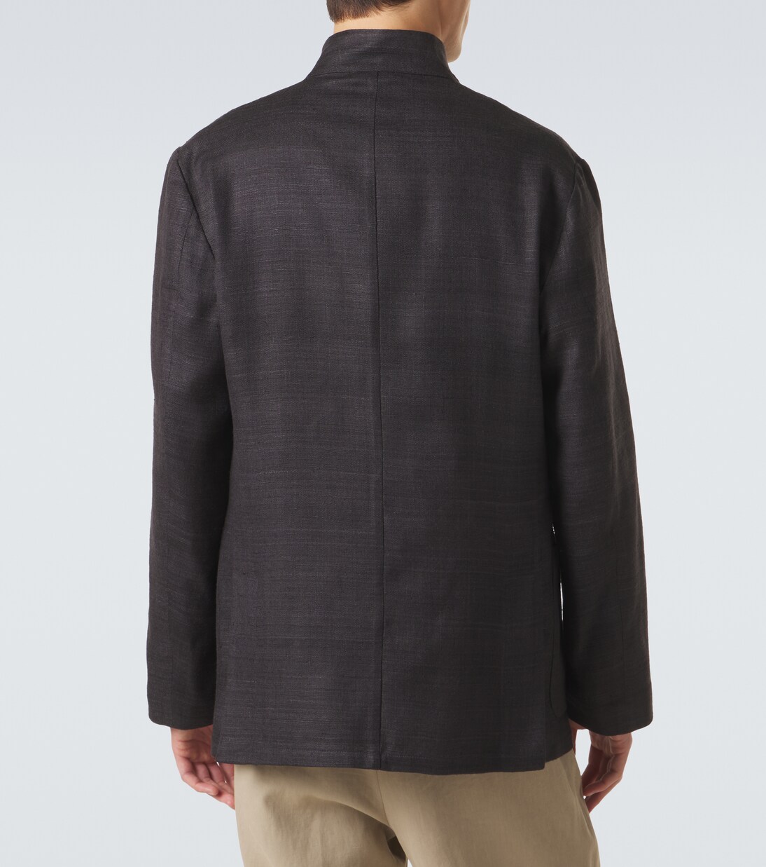 Nehru silk jacket | Saman Amel