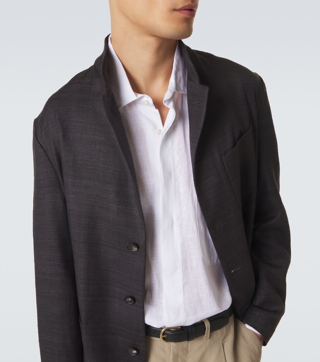 Nehru silk jacket | Saman Amel