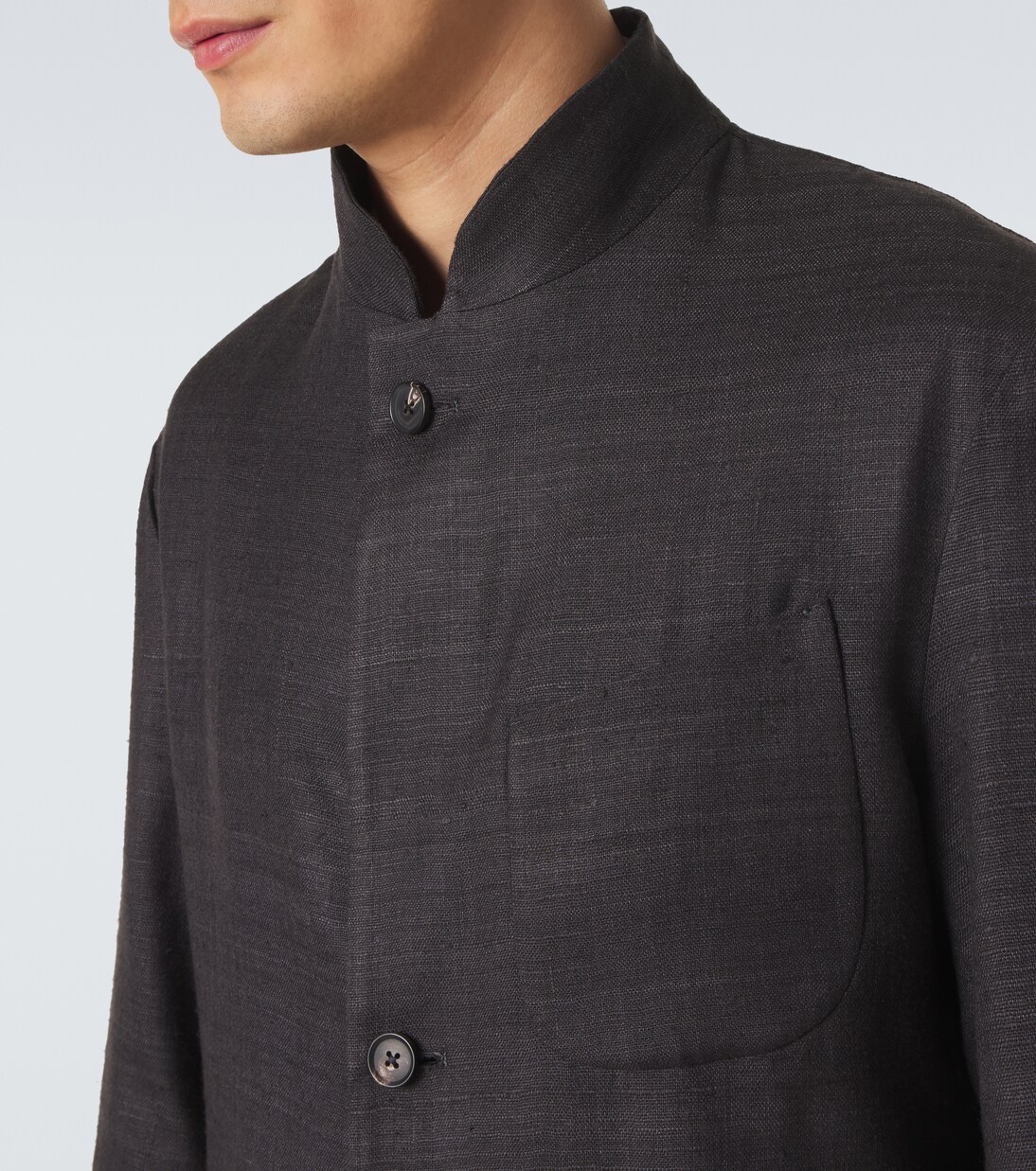 Nehru silk jacket | Saman Amel