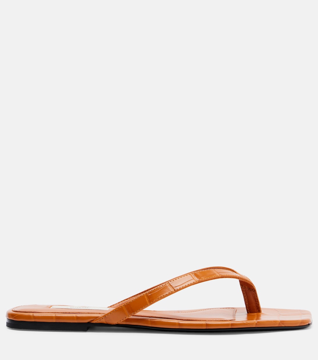 Tongs en cuir effet croco | Toteme