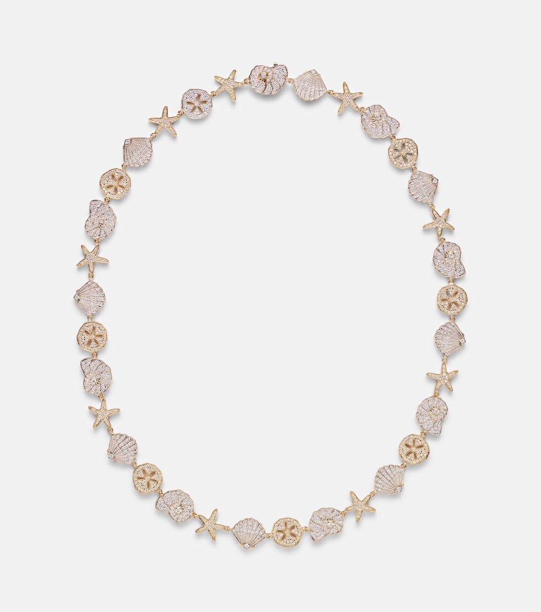 Sea Life 14kt gold (585/1000) necklace with diamonds | Sydney Evan
