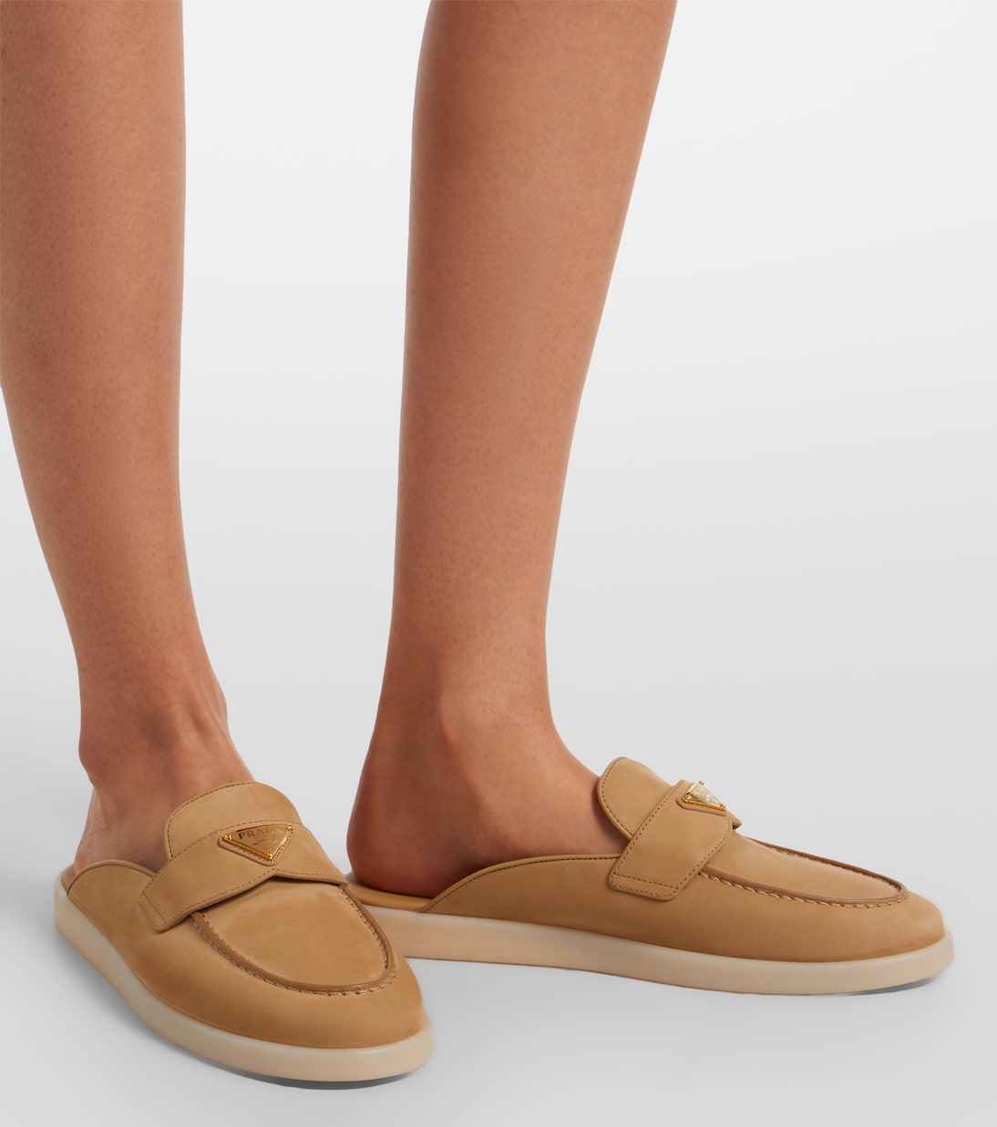 Slippers aus Veloursleder | Prada