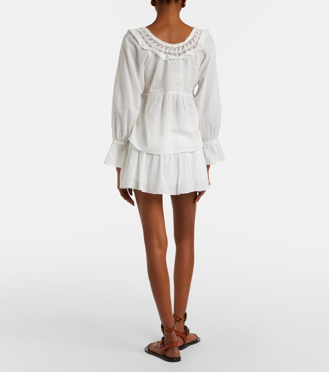 Danielle lace-trimmed cotton skort | Posse