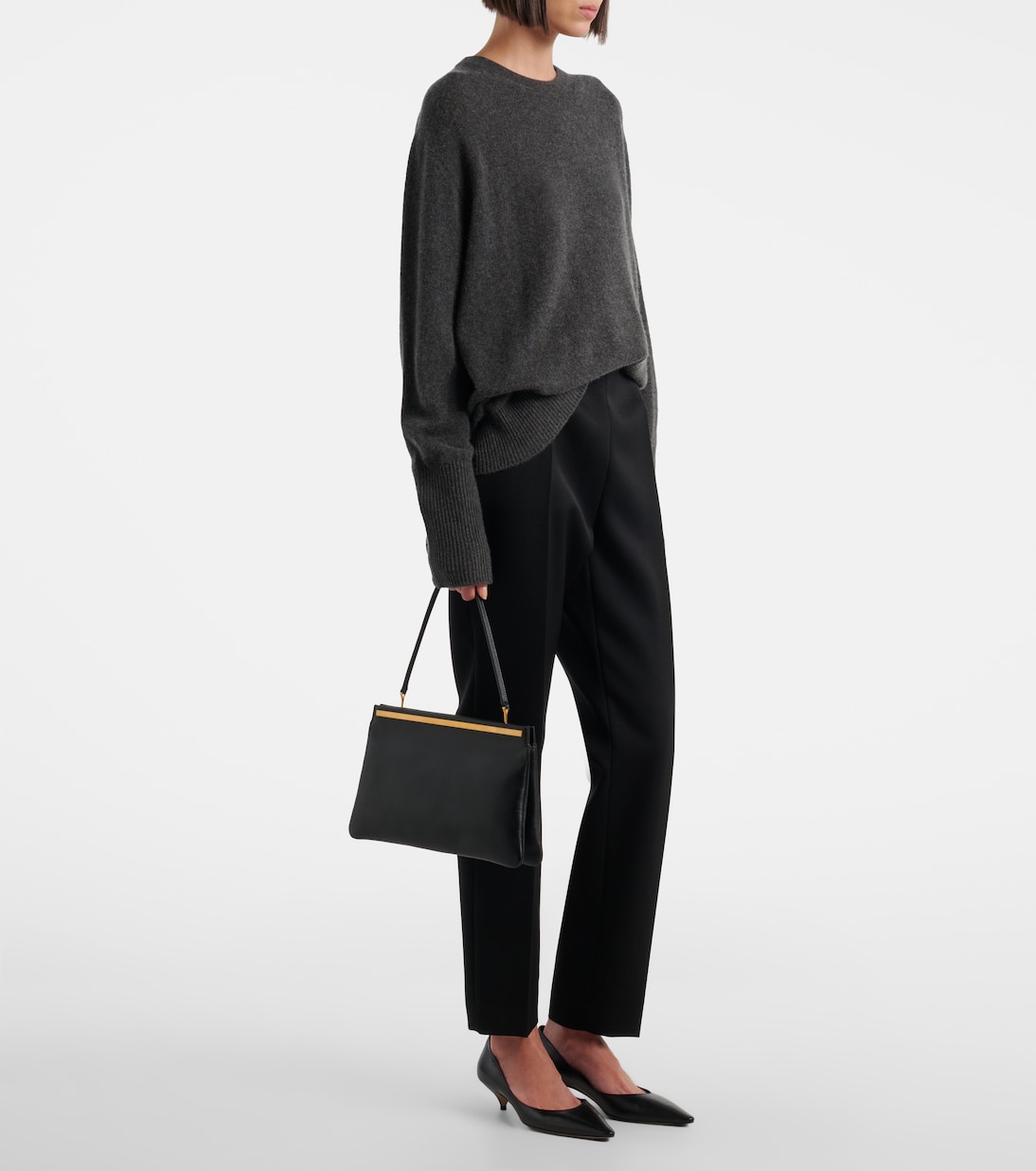 Elise Medium leather shoulder bag  | The Row