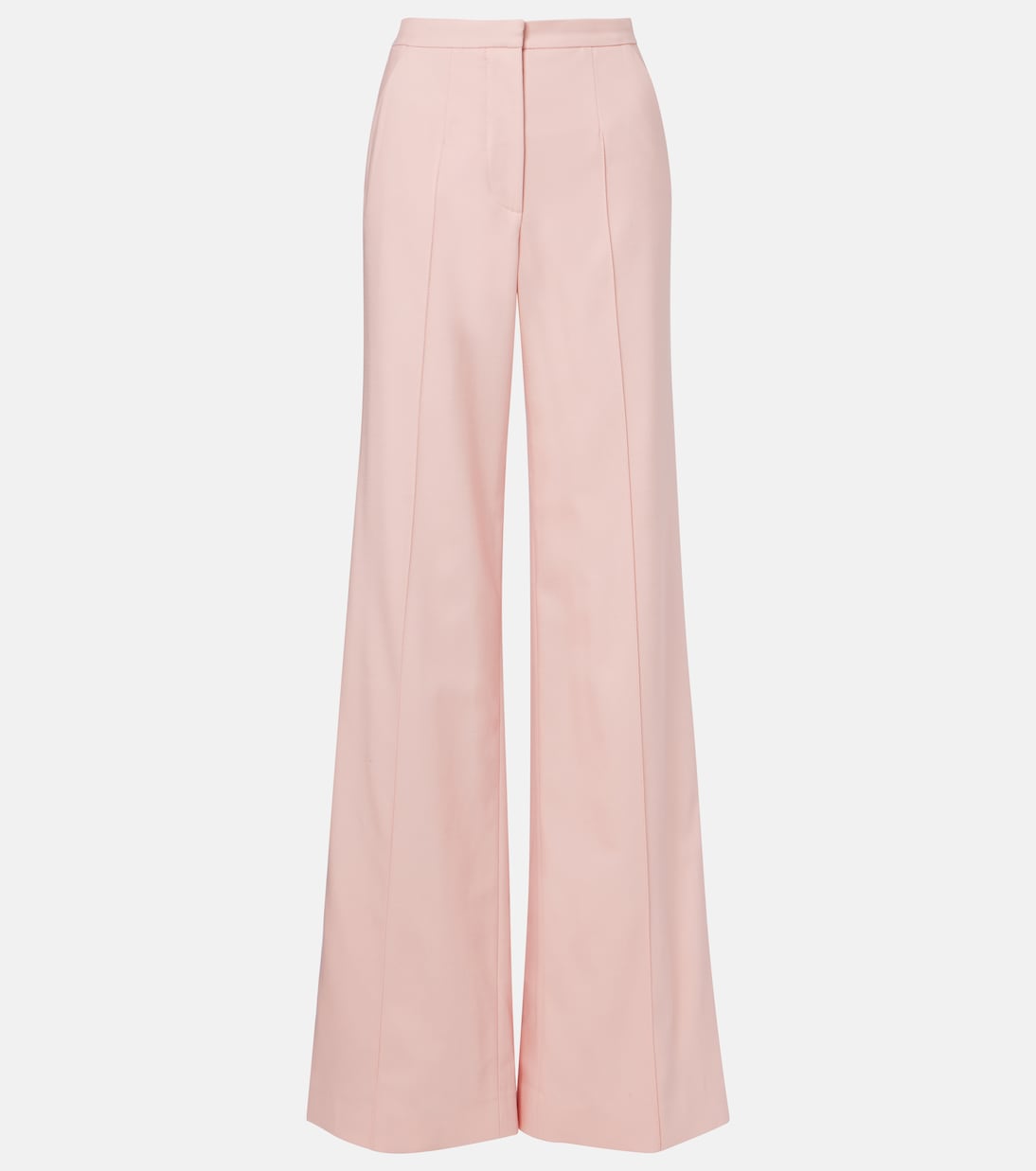 Pleated wool-blend wide-leg pants | Costarellos