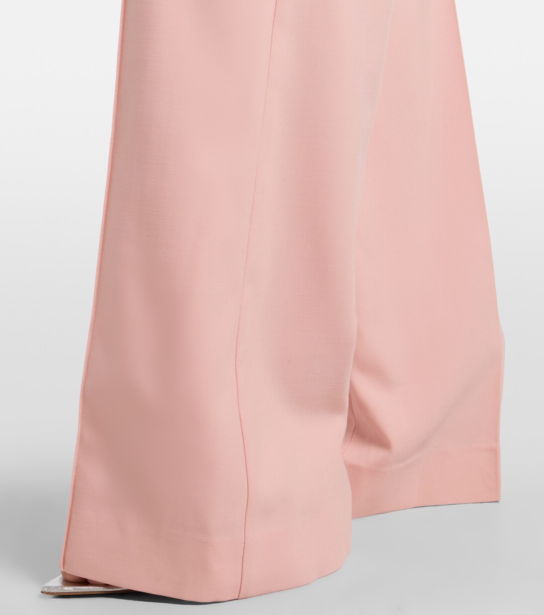 Pleated wool-blend wide-leg pants | Costarellos