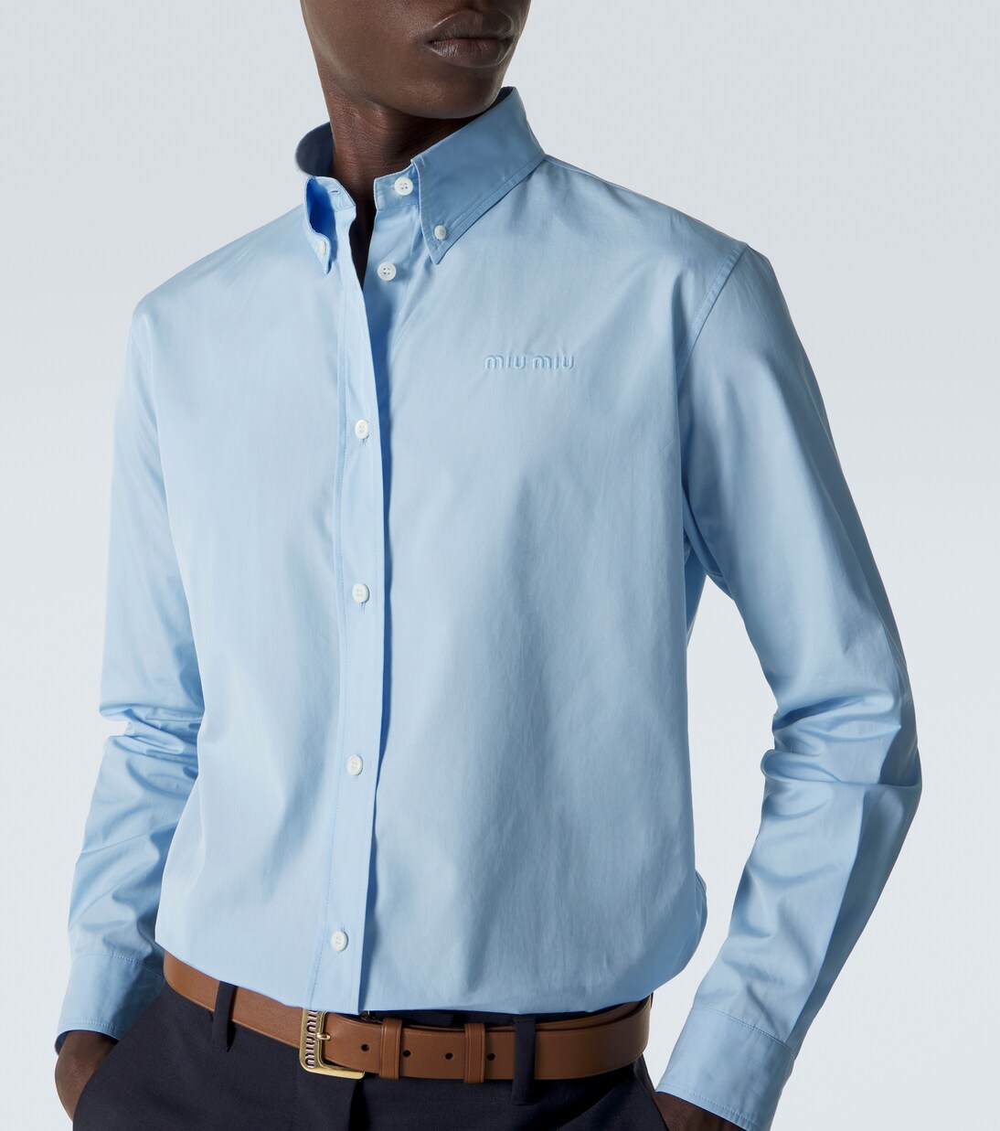 Cotton poplin shirt | Miu Miu