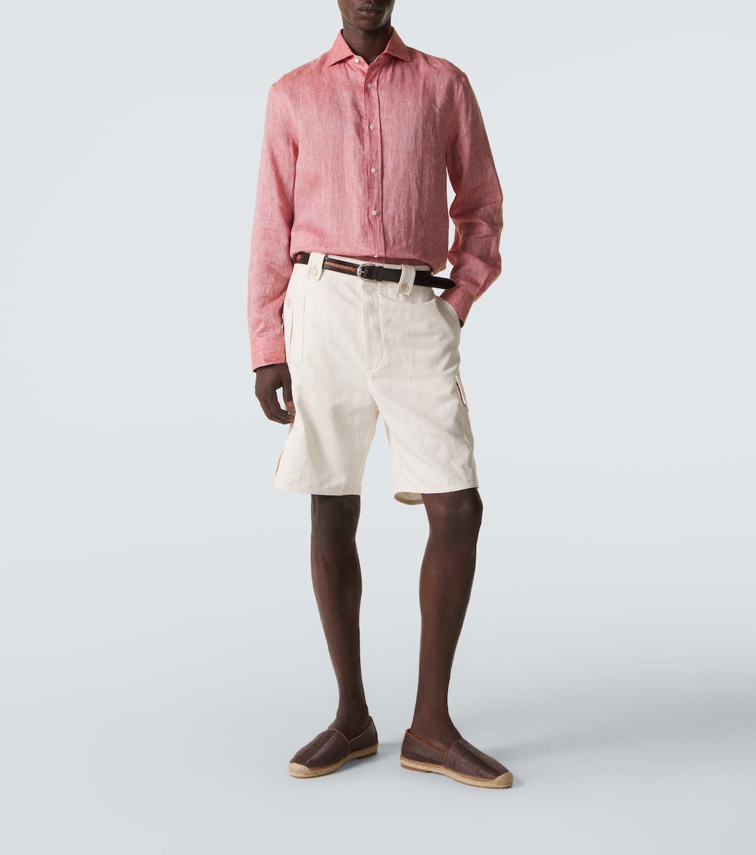 Leather-trimmed espadrilles | Brunello Cucinelli