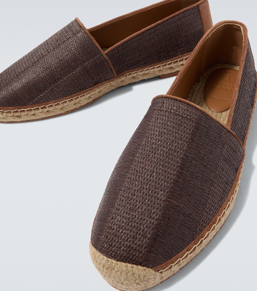 Leather-trimmed espadrilles | Brunello Cucinelli