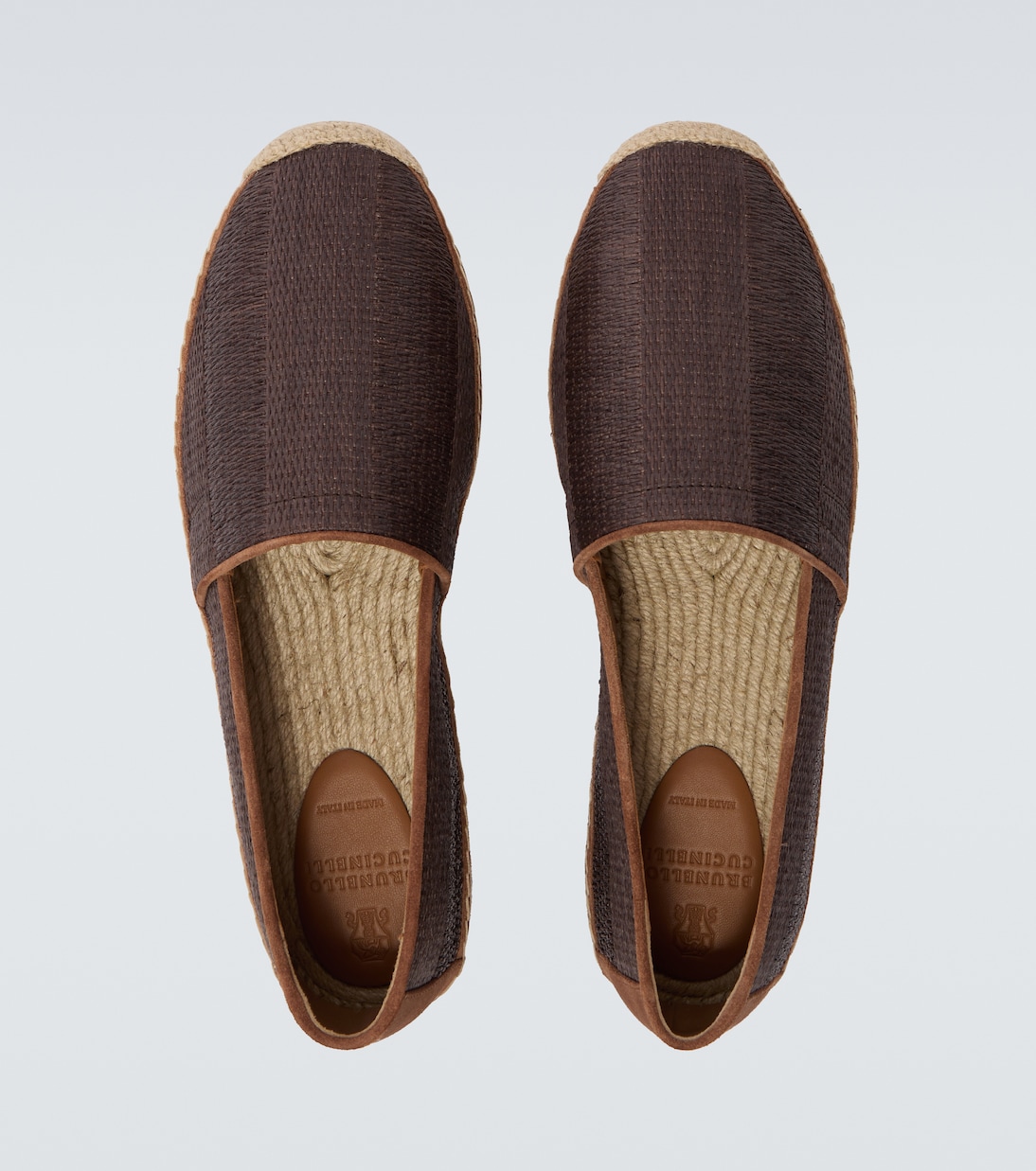 Leather-trimmed espadrilles | Brunello Cucinelli