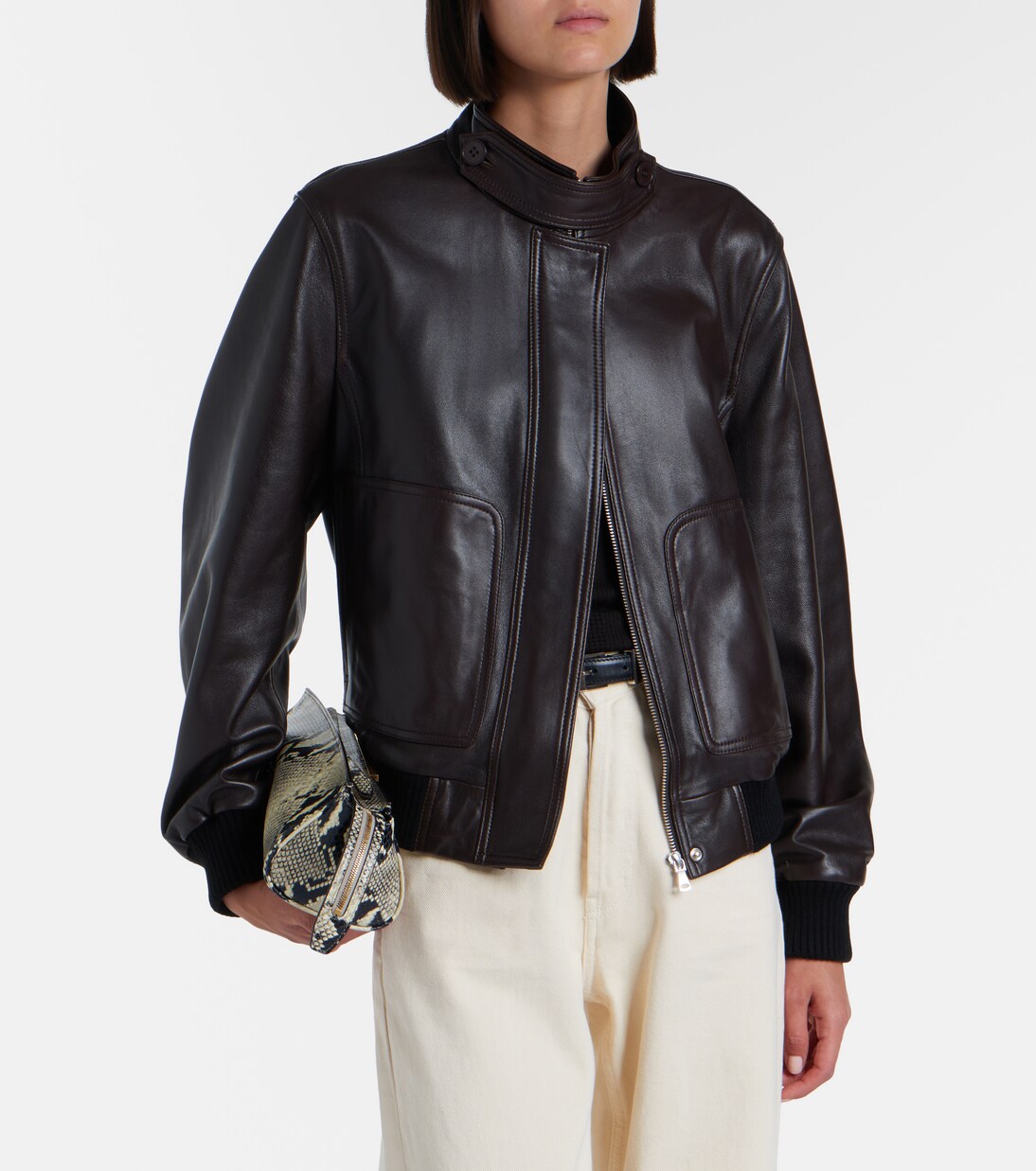 Rios leather jacket | Nour Hammour