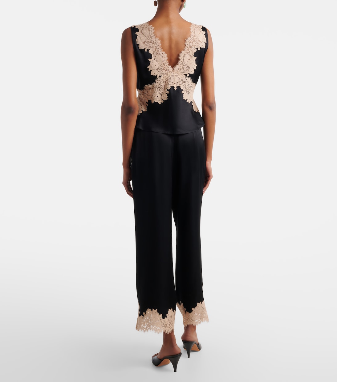 Marcela lace-trimmed wide-leg pants | Rixo