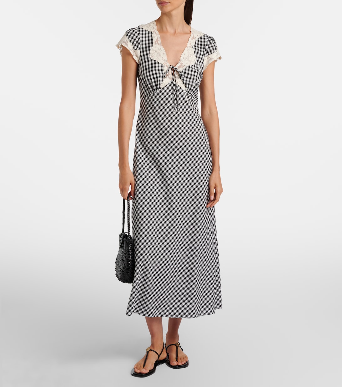 Midikleid Amari mit Spitze | Rixo