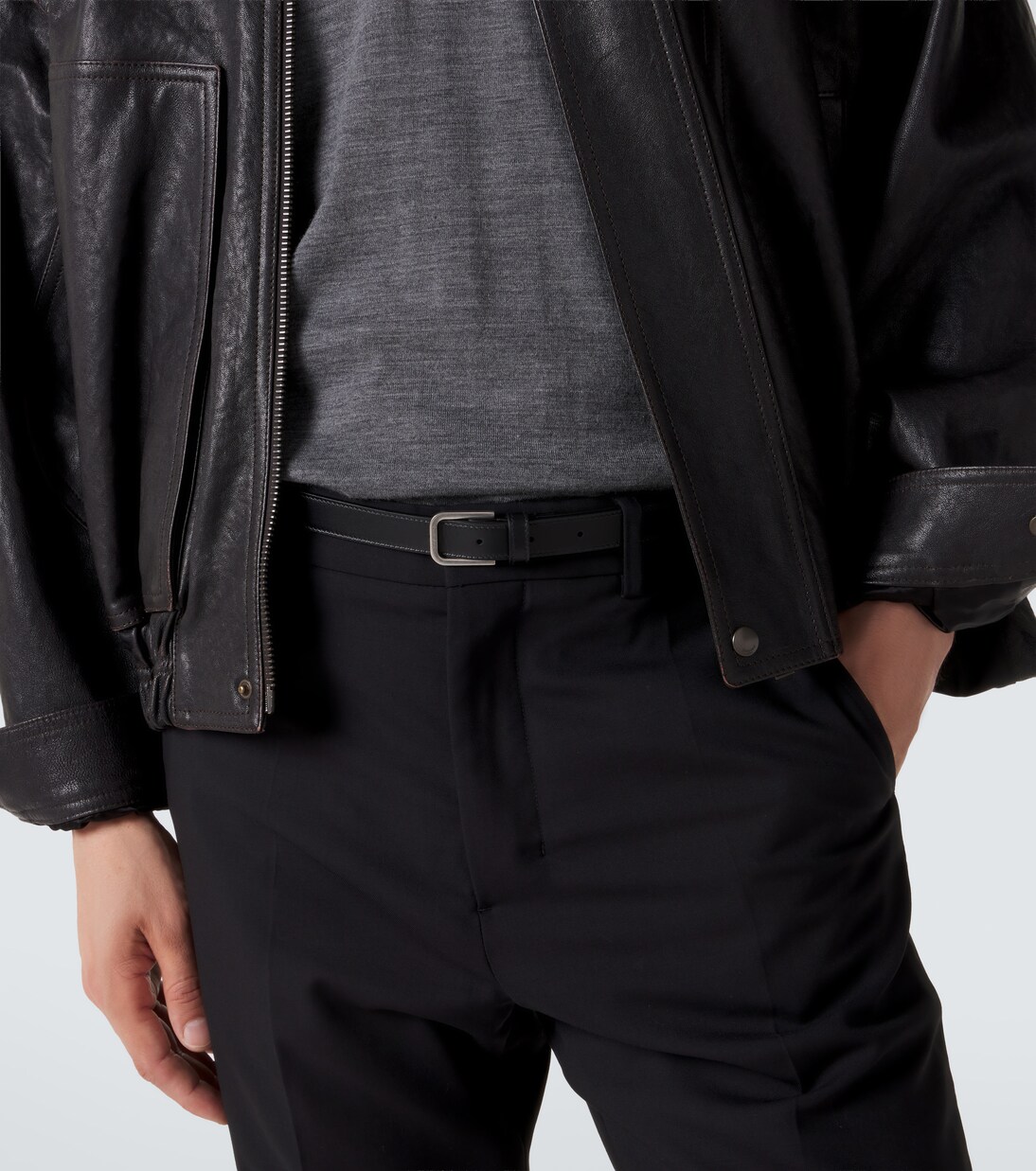 Cinturón de piel | Saint Laurent