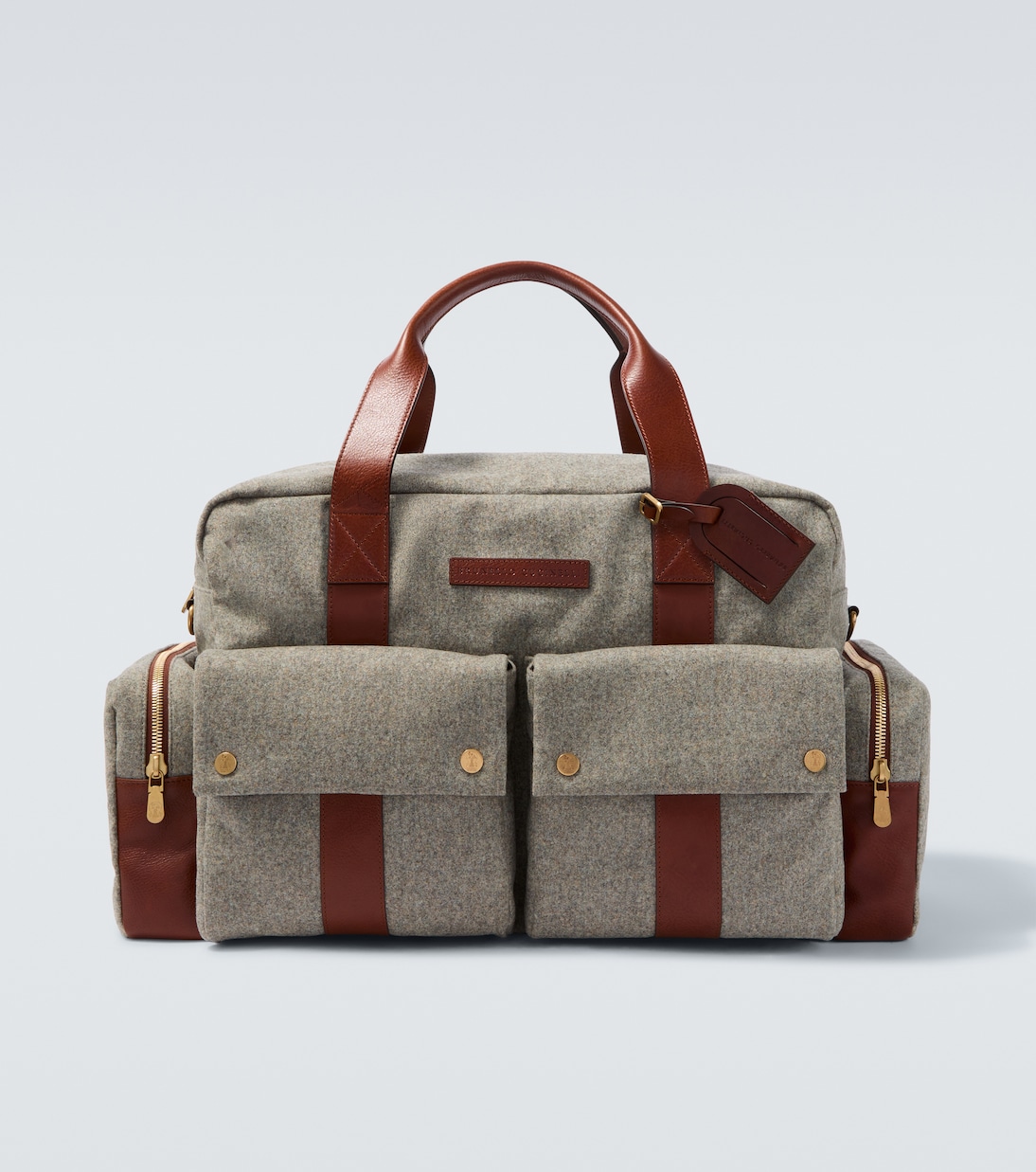 Weekender mit Lederbesatz | Brunello Cucinelli
