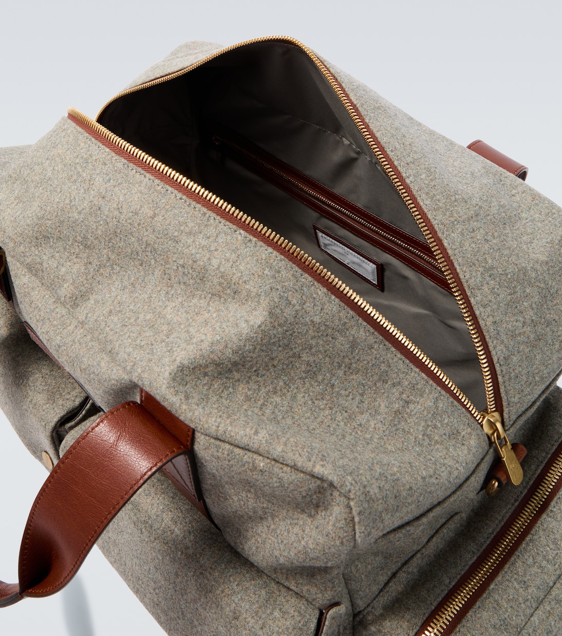 Weekender mit Lederbesatz | Brunello Cucinelli