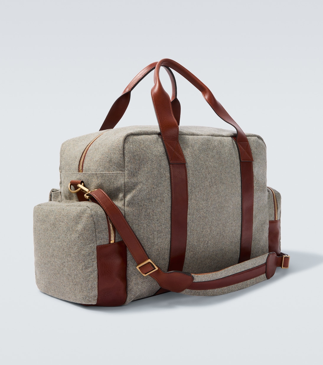 Weekender mit Lederbesatz | Brunello Cucinelli