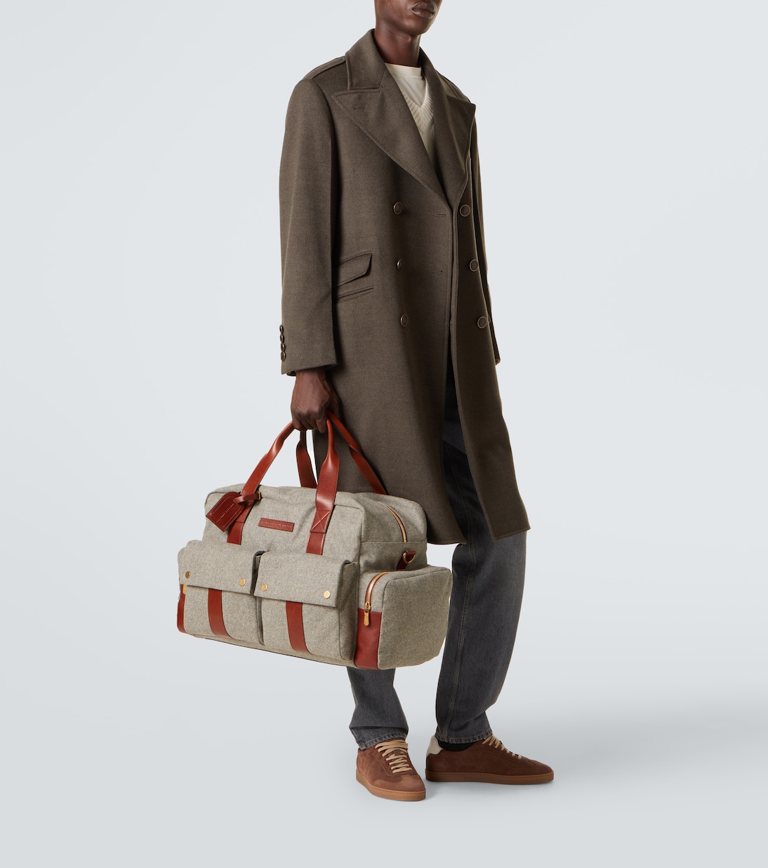 Weekender mit Lederbesatz | Brunello Cucinelli