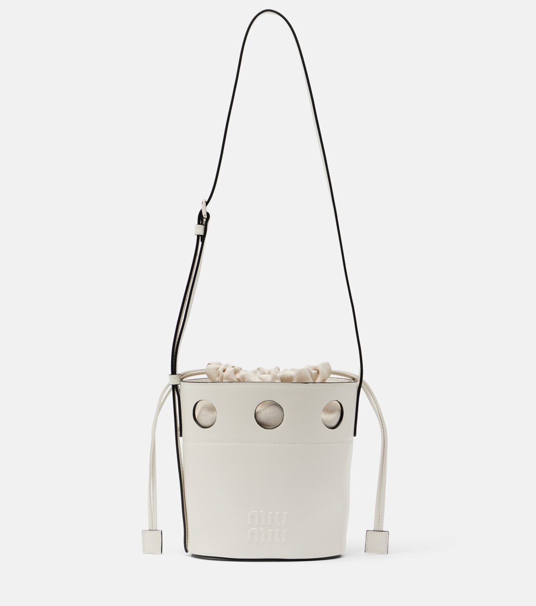 Leather bucket bag | Miu Miu