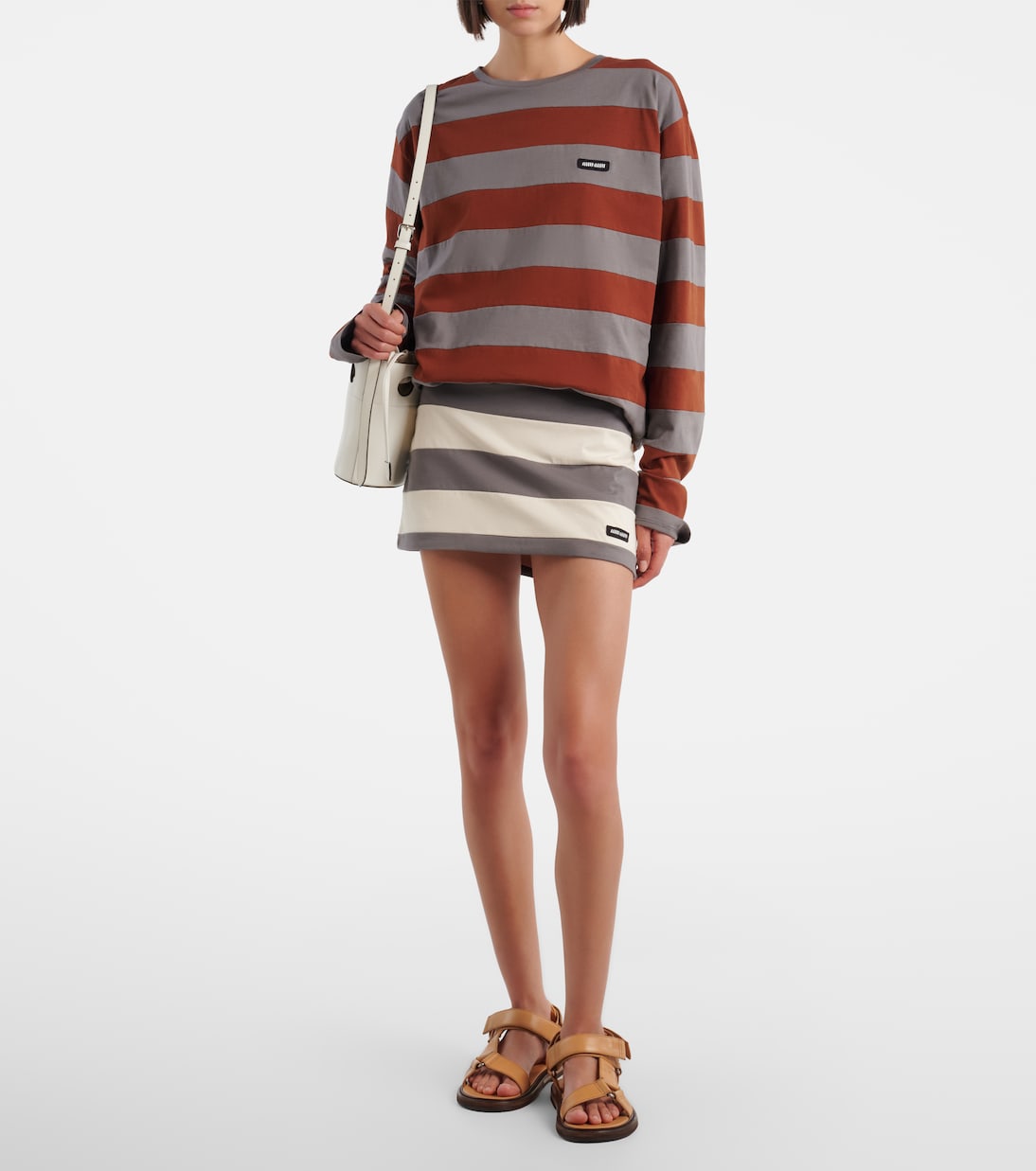 Leather bucket bag | Miu Miu