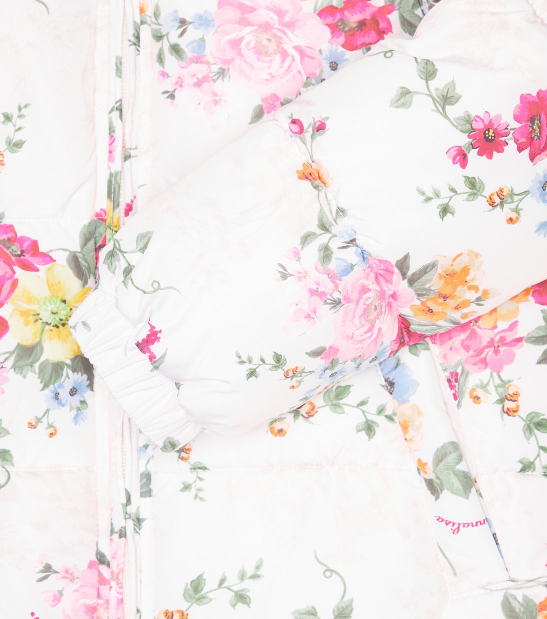 Hooded floral puffer jacket | Monnalisa