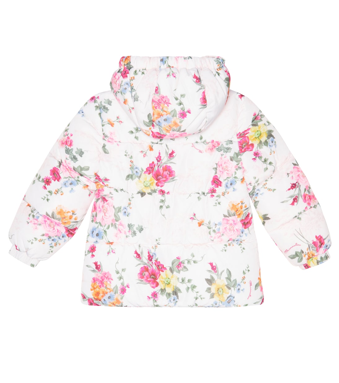 Hooded floral puffer jacket | Monnalisa