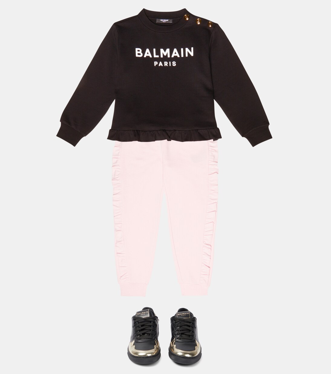 Sweat-shirt en coton à logo | Balmain Kids