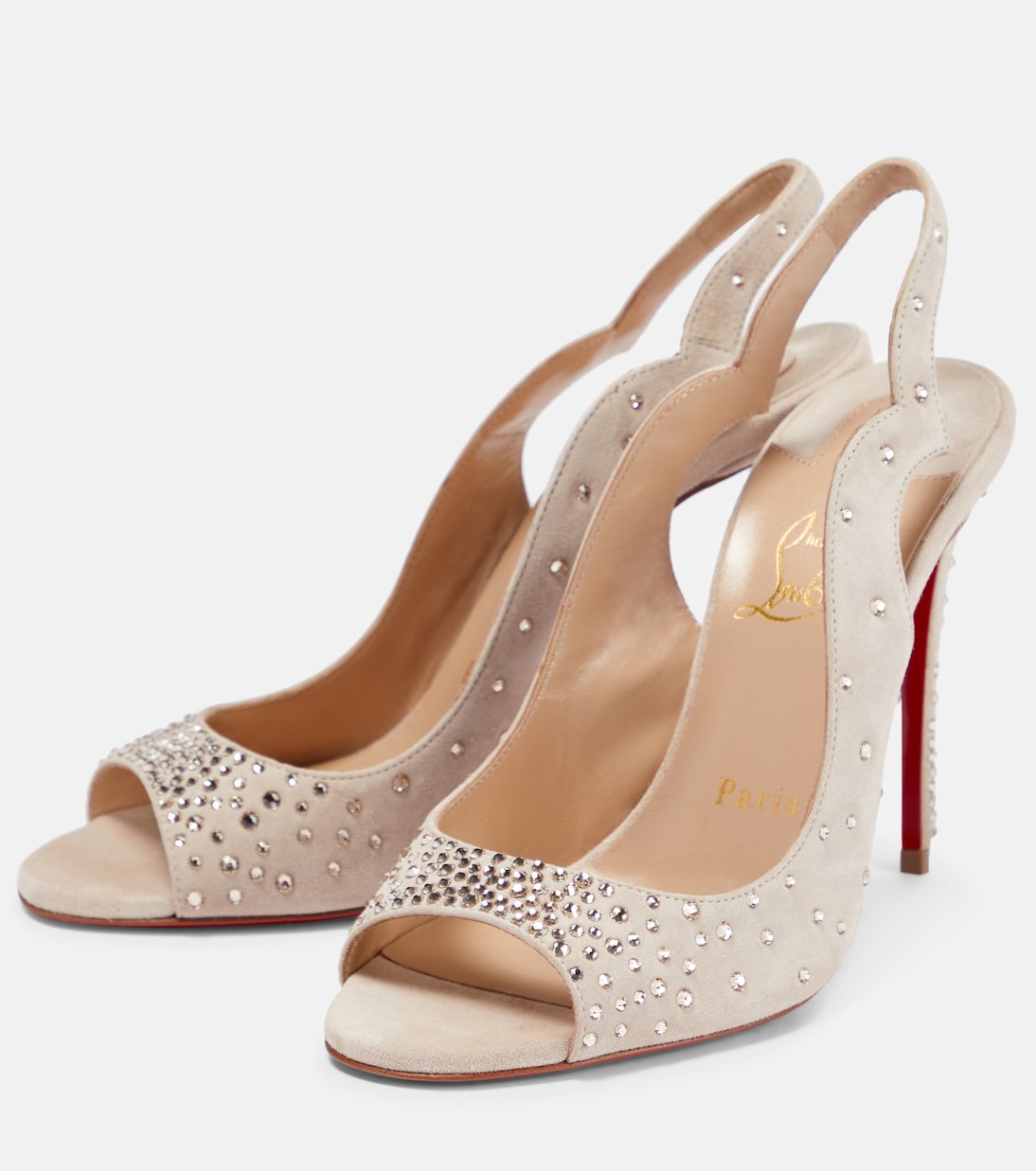 Nudes Degrachick suede sandals | Christian Louboutin