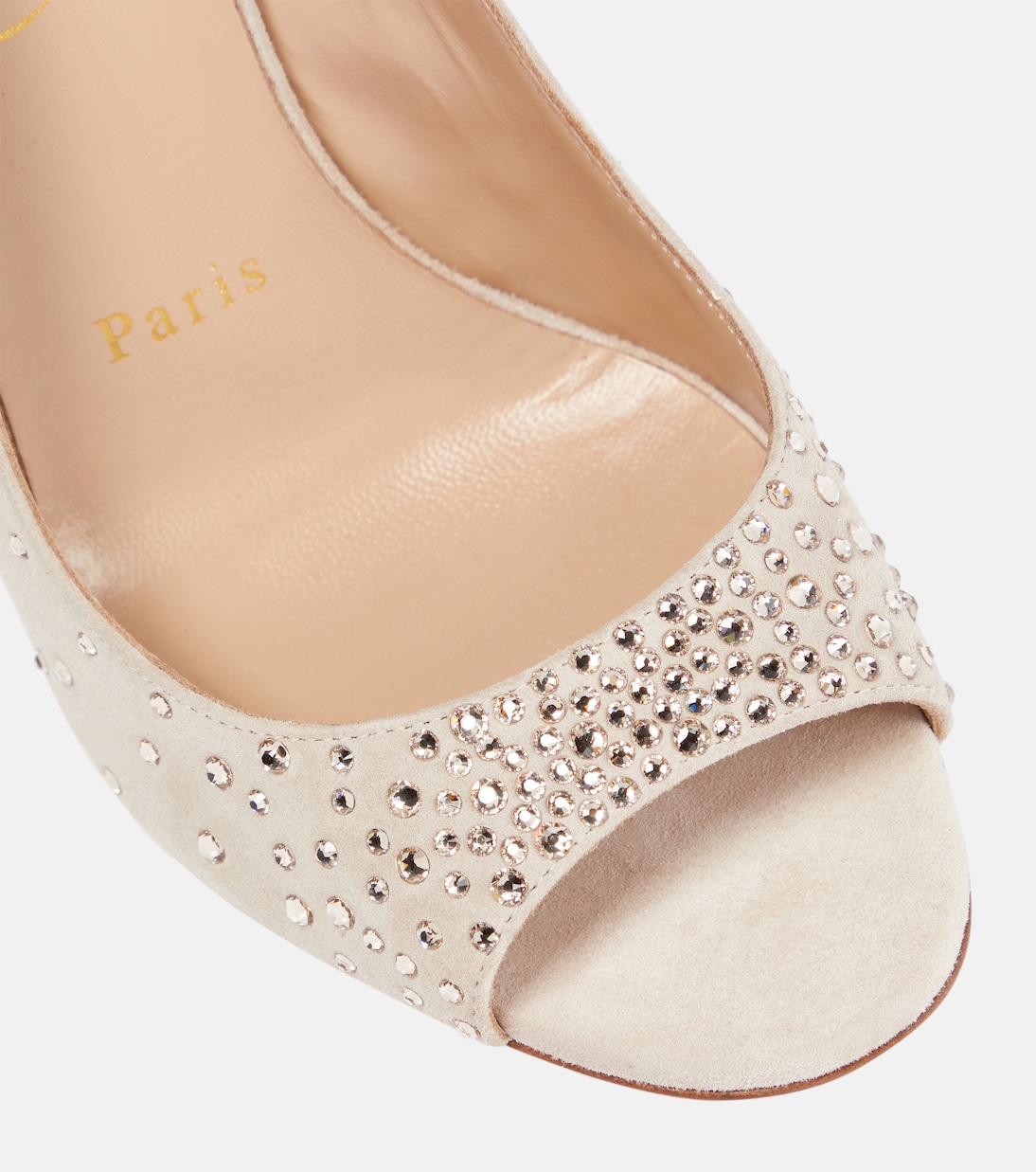 Nudes Degrachick suede sandals | Christian Louboutin