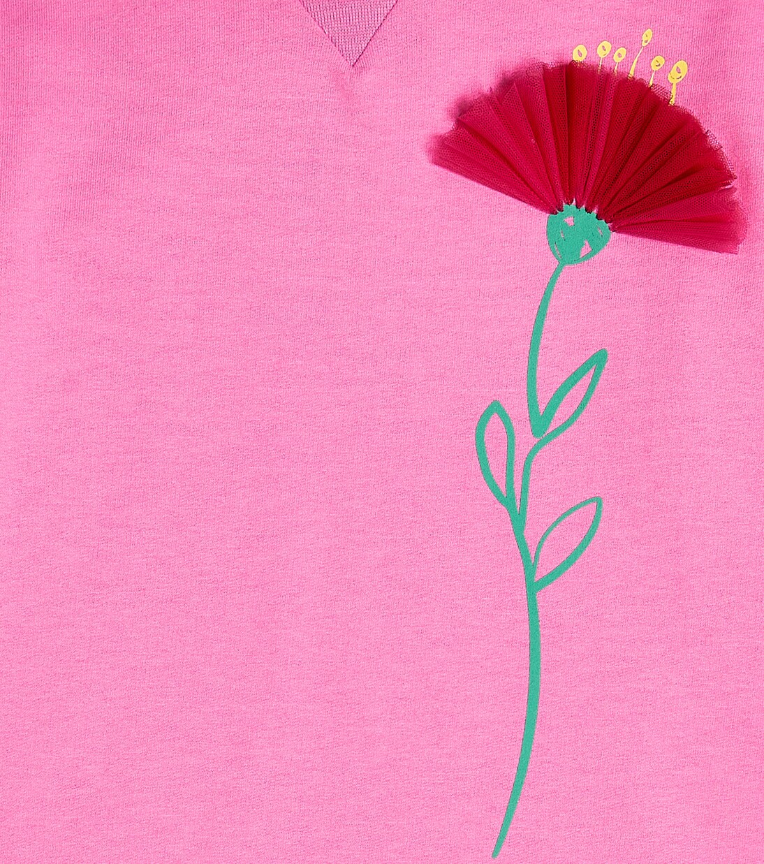 Floral-appliqué cotton jersey dress | Il Gufo