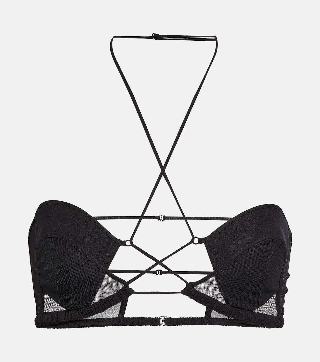 Tulle-trimmed wool bustier | Nensi Dojaka