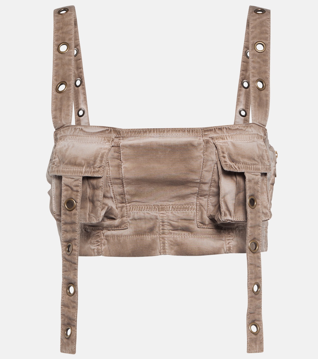 Cropped-Top aus Denim | Blumarine