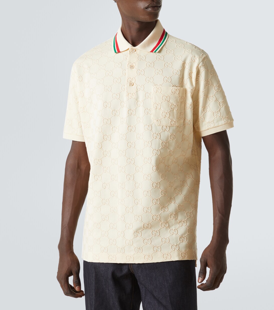 GG embroidered polo top | Gucci