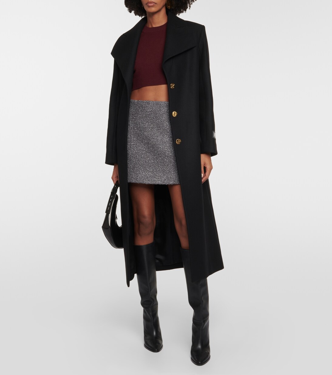 Pull raccourci en laine et cachemire | Patou