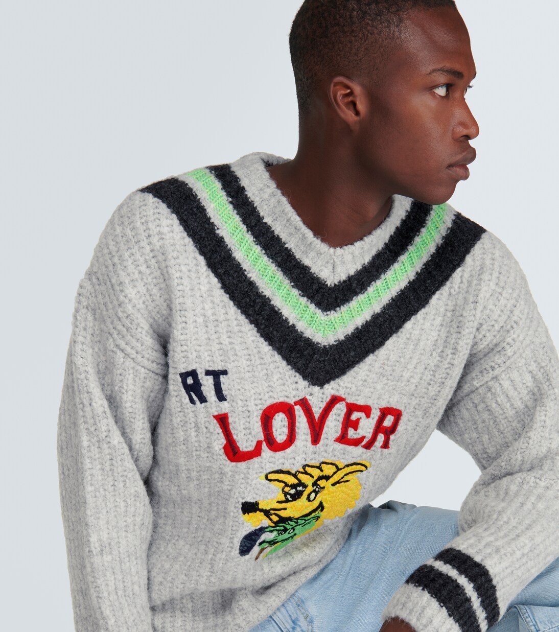 Bestickter Pullover aus einem Wollgemisch | ERL