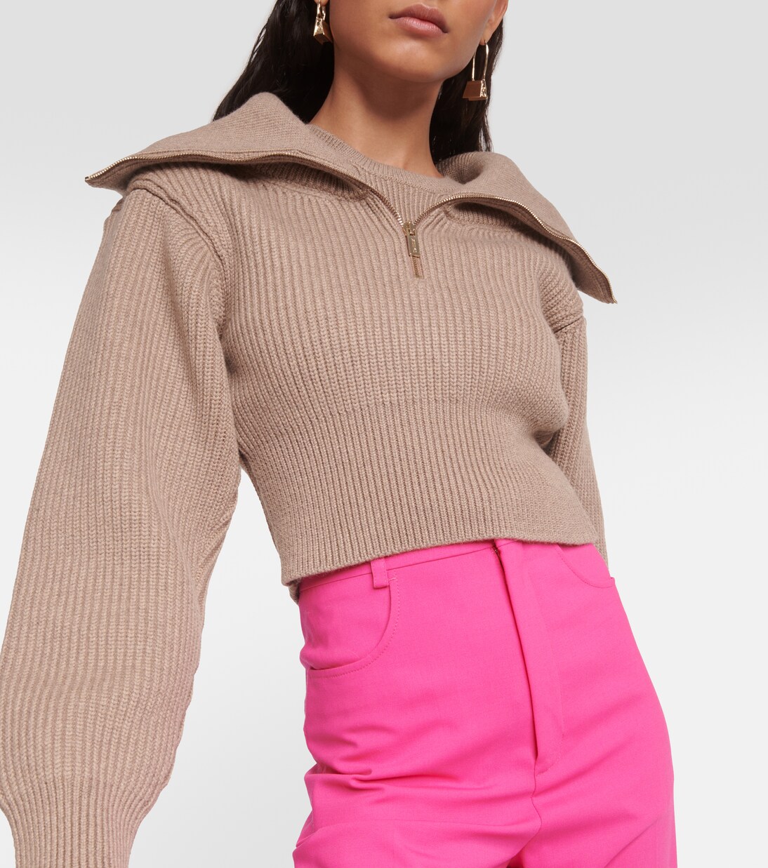 Pull raccourci La Maille Risoul en laine | Jacquemus