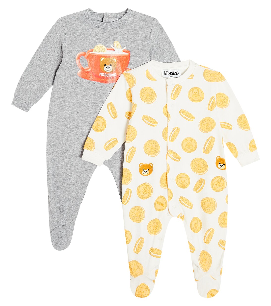 Baby - Set di 2 tutine in cotone con logo | Moschino Kids