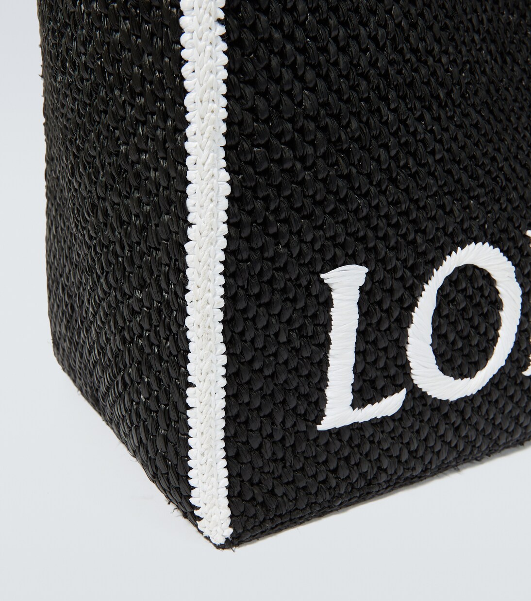 Tote Bag Loewe Font Large aus Raffiabast | Loewe