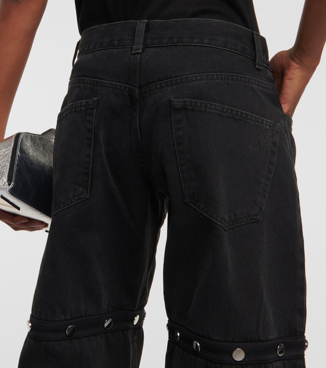 Studded convertible low-rise straight jeans | The Attico