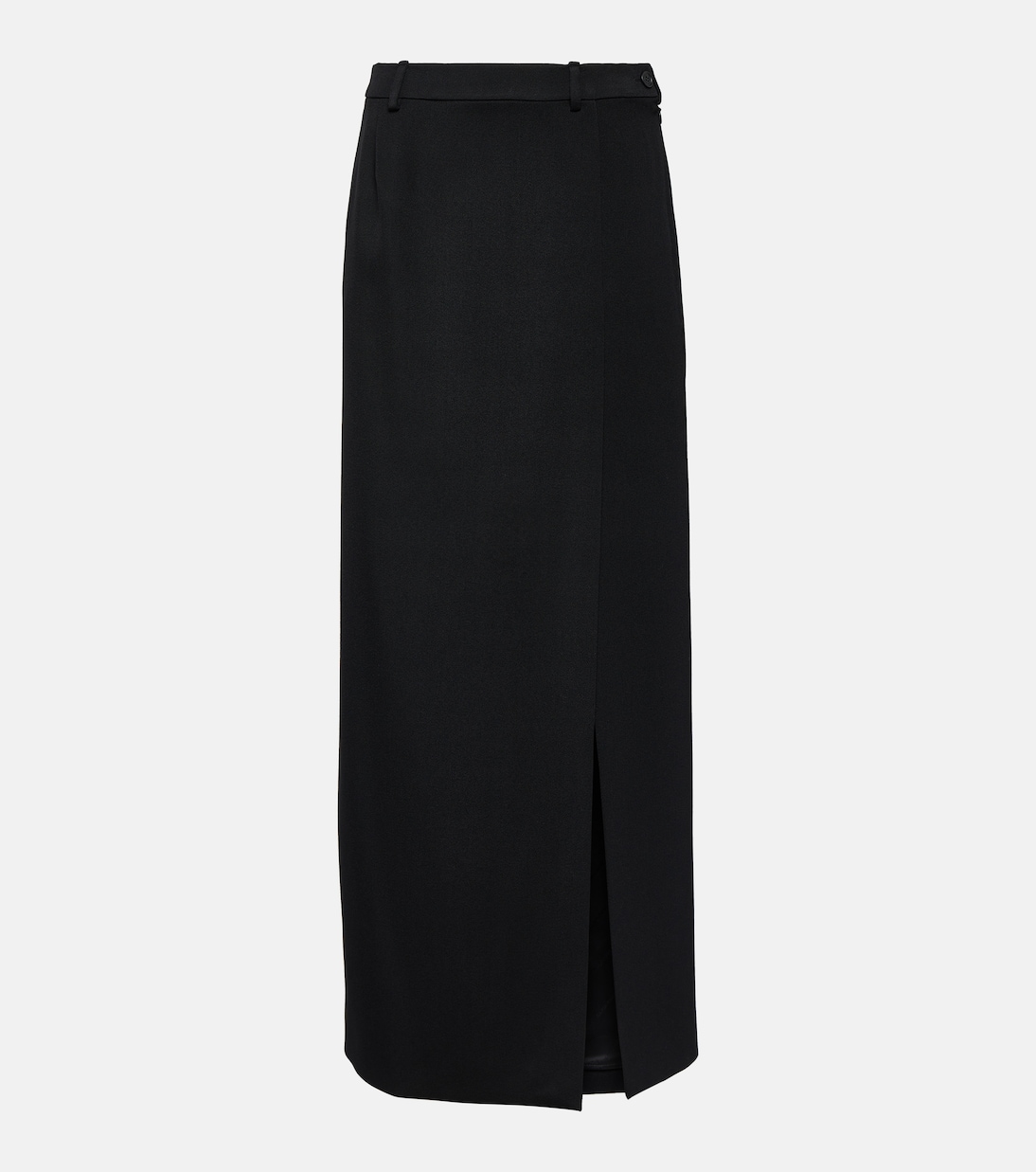 Side-slit wool twill maxi skirt | Balenciaga