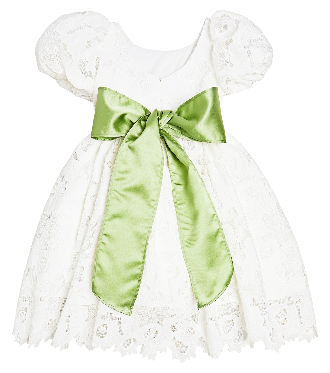 Veronica Pizzo puff-sleeve dress | Monnalisa