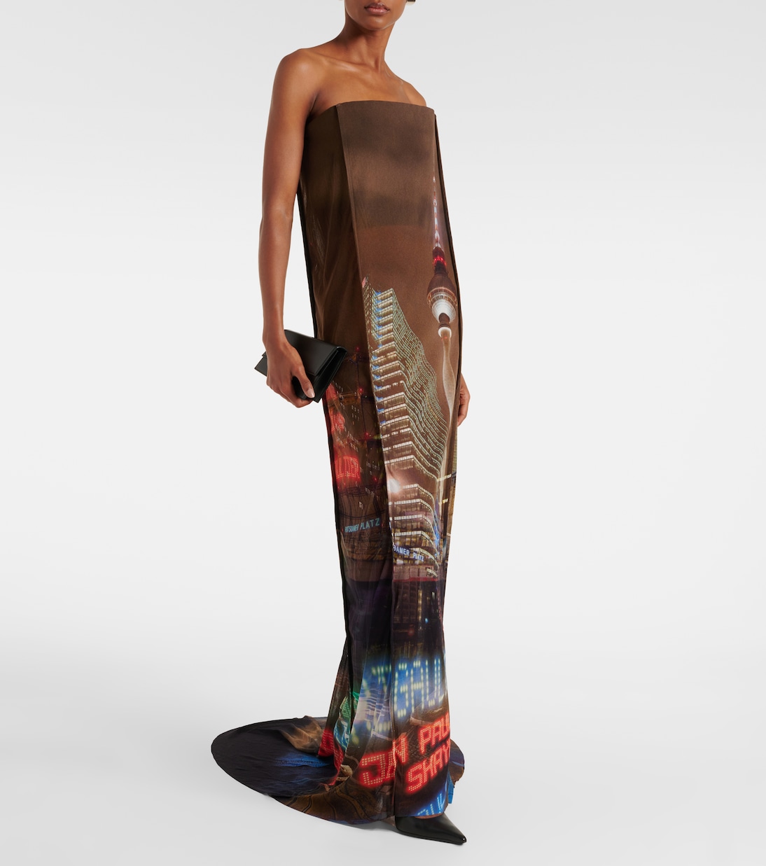 X Shayne Oliver Bedruckte Robe aus Tüll | Jean Paul Gaultier