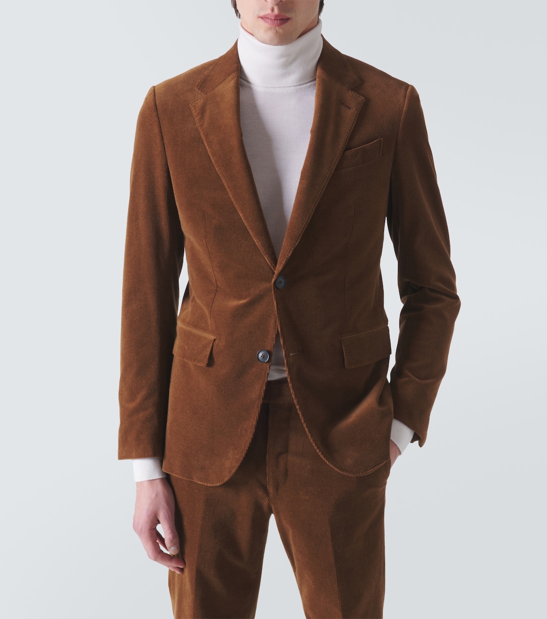 Blazer en velours côtelé de coton et cachemire | Zegna