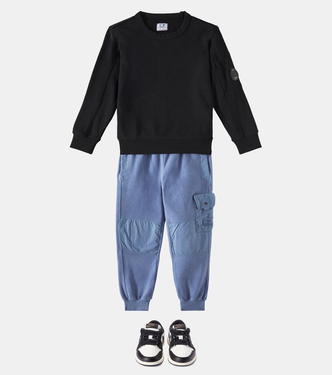 Cotton fleece cargo sweatpants | C.P. Company Kids