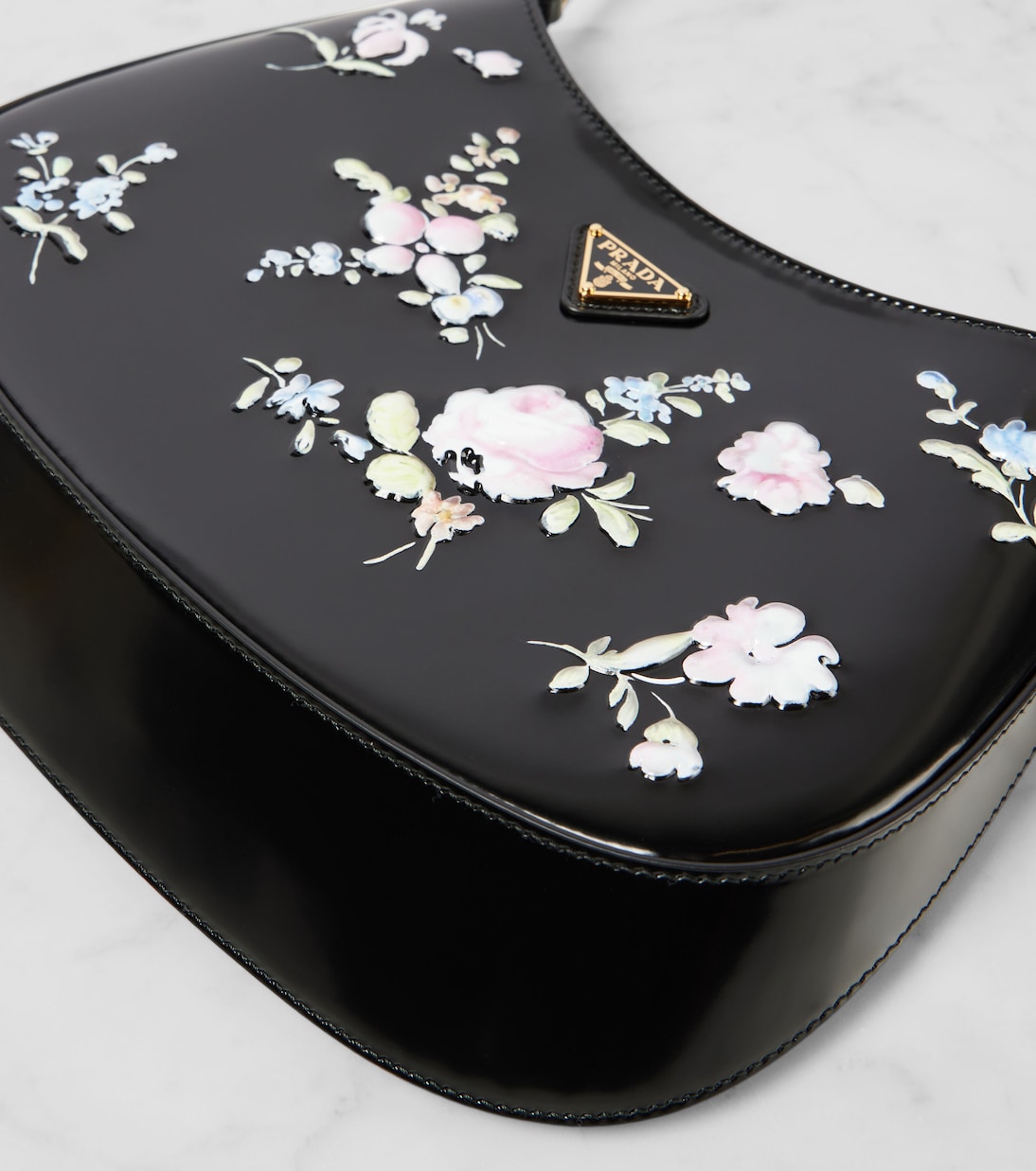 Prada Cleo floral leather shoulder bag | Prada